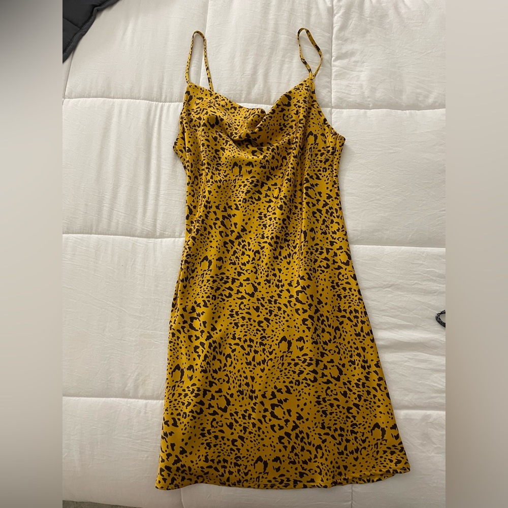 Cheetah scoop neck dress